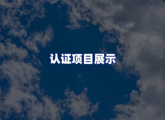 认证项目展示